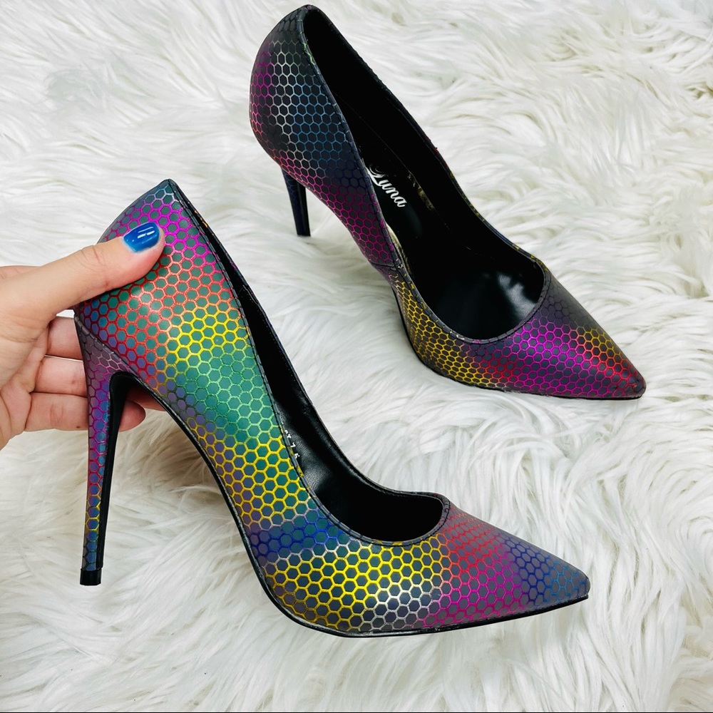 Multi black iridescent pump - Picture 3 of 9